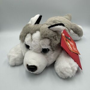 FAO Schwarz Adopt-A-Pet Husky Dog 15” Blue Eyes